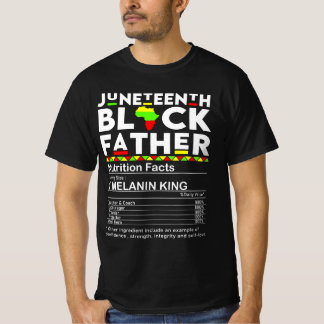 Camiseta Décima Sétima Fatos de Nutrição Pai Negro