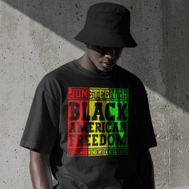 Camiseta Décima Sétima Liberdade Negra Americana Lembrando 