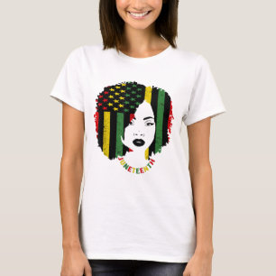 Camiseta Décima Sétima Negra Bandeira História Africana Ame