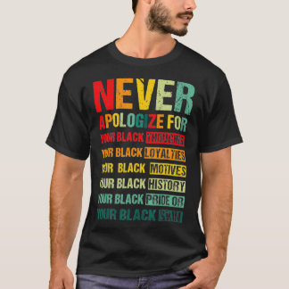 Camiseta Décima Sétima Orgulho Negro Nunca Desculpas P