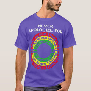 Camiseta Décima Sétima Orgulho Negro Nunca Pede Desculpas P