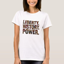 Camiseta Décima Sétima Padrão tecido Africano "Liberdade. H