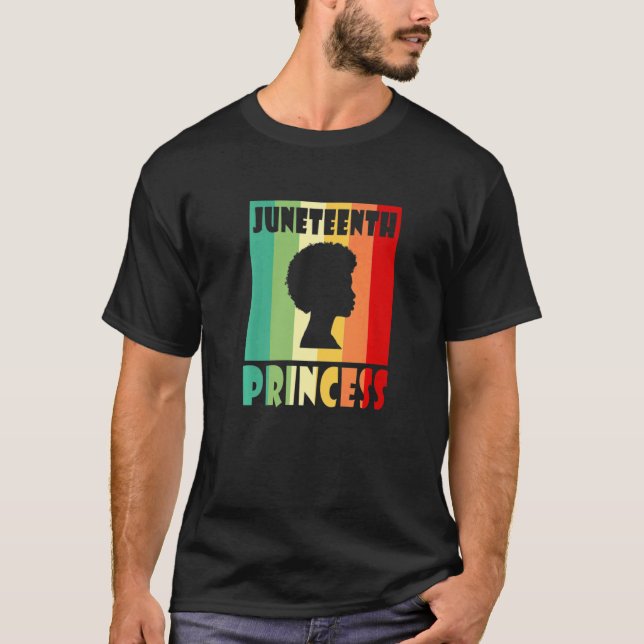 Camiseta Décima Sétima Princesa Celebra da Liberdade Negra  (Frente)