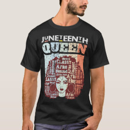 Camiseta Décima Sétima Rainha Melanina. Mulheres africanas 