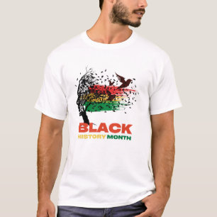 Camiseta Décima Sexta Árvore Raiz Africana Afro-Orgulho de 