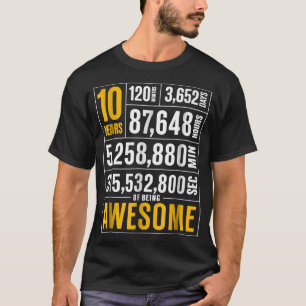 Camiseta Décimo aniversário, 10 anos, sendo meninos incríve