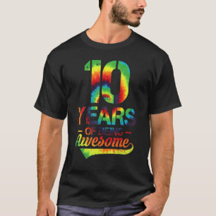 Camiseta Décimo Aniversário, 10 Anos, Tie Dye, 10 Anos De B