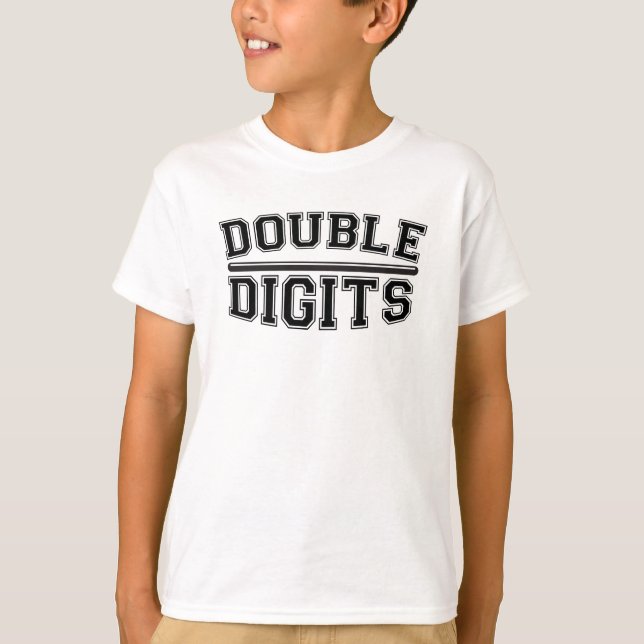 Camiseta Décimo aniversário| aniversário de dois dígitos (Frente)