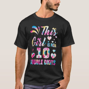 Camiseta Décimo Aniversário Esta Garota Tem Agora 10 Dígito