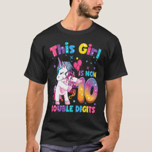 Camiseta Décimo Aniversário Esta Rapariga Tem Agora 10 Dígi