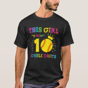 Camiseta Décimo Aniversário Esta Rapariga Tem Agora 10 Dígi