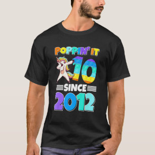 Camiseta Décimo Aniversário Prendendo Dez Desde 2012 Unicór