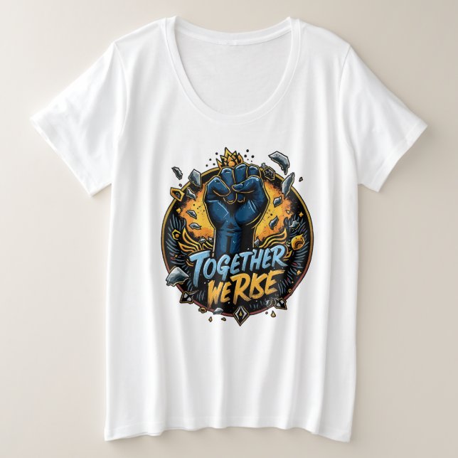 Camiseta Décimo círculo emblema com braço interbloqueado (Frente do Design)