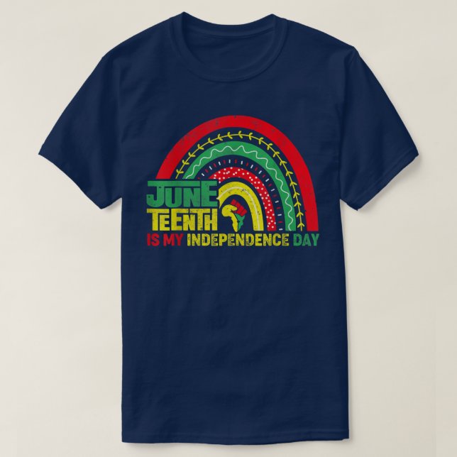 Camiseta Décimo De Junho É O Meu Dia Da Independência Rainb (Frente do Design)
