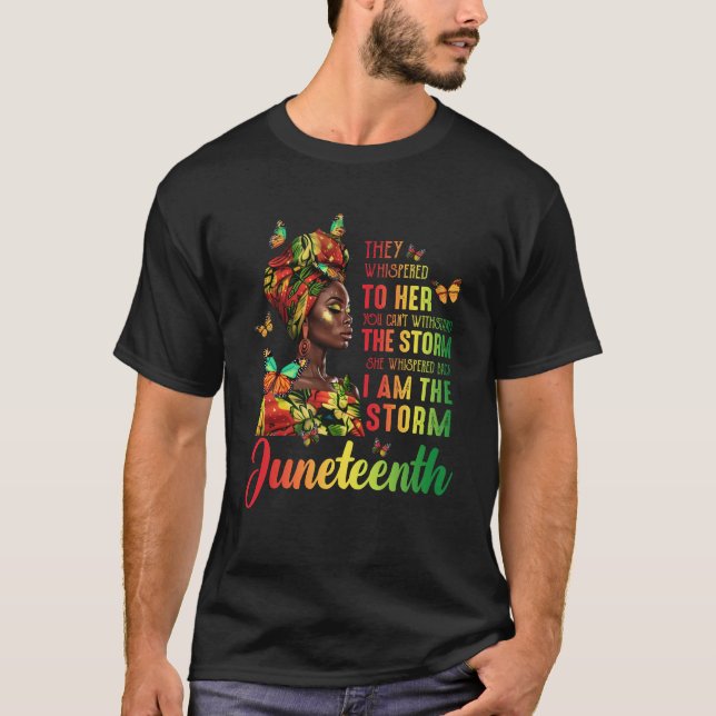 Camiseta Décimo Junho Eu Sou A Tempestade Mulheres Negras H (Frente)