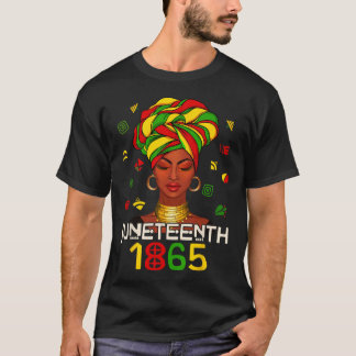 Camiseta Décimo Junto Celebra do Dia da Liberdade Africano 