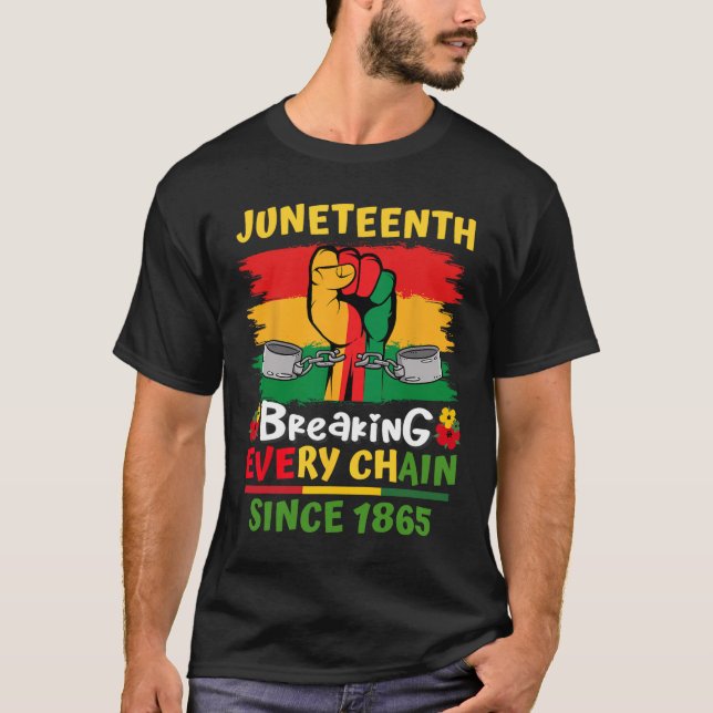 Camiseta Décimo Junto de História Negra Quebrando Todas as  (Frente)