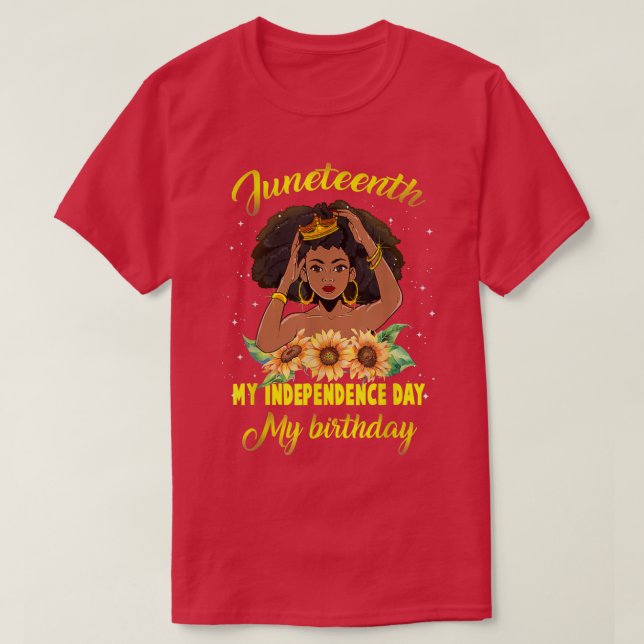 Camiseta Décimo Junto Dia da Independência Meu Aniversário  (Frente do Design)