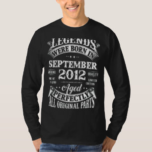 Camiseta Décimo Nascer De Legendas De Aniversário Em Setemb