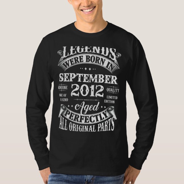 Camiseta Décimo Nascer De Legendas De Aniversário Em Setemb (Frente)