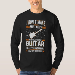 Camiseta Decisões Criativas de Guitarra Guitarra Acústica G