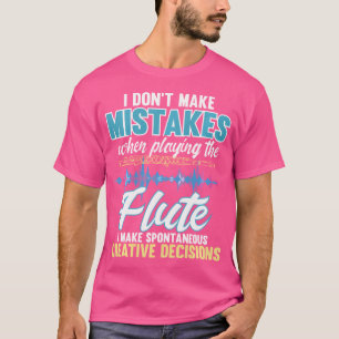 Camiseta Decisões Espontâneas De Criação - Flute Flutist Ma