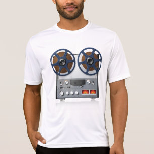 Camiseta Deck de Fita de Carretel Vintage para Audiófilos
