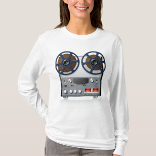 Camiseta Deck de Fita de Carretel Vintage para Audiófilos