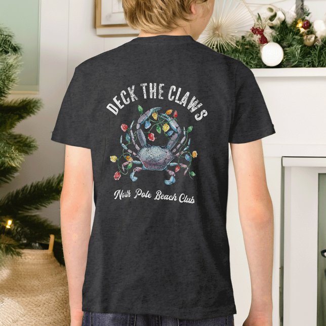 Camiseta “Deck the Claws” Blue Crab Christmas (Criador carregado)