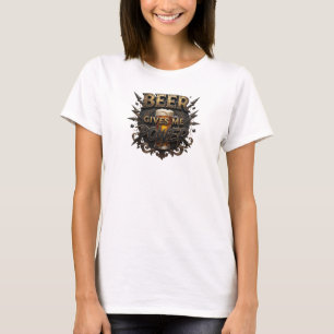 Camiseta Declaração CERVEJA ROSA ME DÁ PODER Impressão