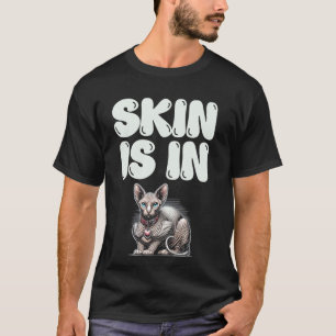 Camiseta Declaração de Amante de Gato Sphynx A Pele Está De