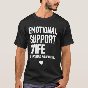 Camiseta Declaração de Apoio Emocional da Esposa Arte