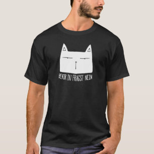 Camiseta Declaração de Cat Dizendo Ironia Gerada Nerd de Sa