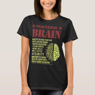 Camiseta Declaração de Cérebro do engenheiro para o Engenhe