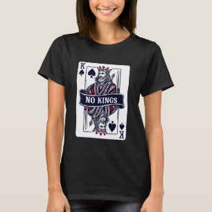 Camiseta Declaração de Design de Cartas de Baralho Sem Reis