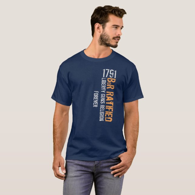 Camiseta Declaração de Direitos 1791 (Frente Completa)