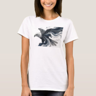Camiseta Declaração de Estilo Águia Abstrata Dourada Criati