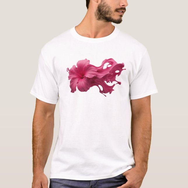 Camiseta Declaração de Estilo de FLOR ABSTRATA Chic (Frente)