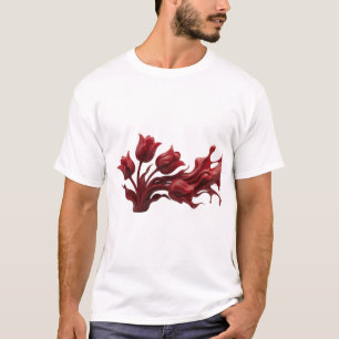 Camiseta Declaração de Estilo de FLOR ABSTRATA Vibrante