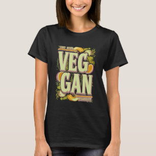 Camiseta Declaração de estilo de vida vegano retrô ousado