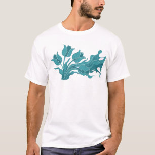 Camiseta Declaração de FLOR ABSTRATA Artística