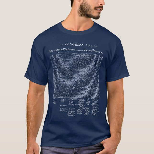 Camiseta Declaração de independência, 1776 (Frente)