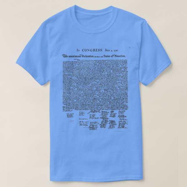 Camiseta Declaração de independência do Cheio no dia 4 de j (Frente do Design)