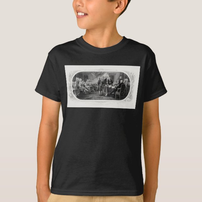 Camiseta Declaração de Independência: Nota de 2 Dólares, Gr (Frente)