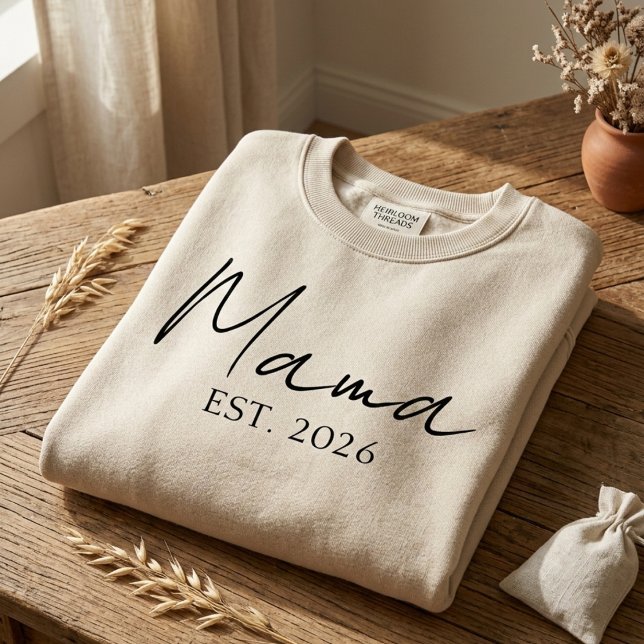 Camiseta Declaração de Maternidade Moderna Ano da Mamãe Est (Criador carregado)