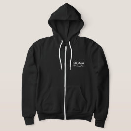 Camiseta Declaração de Mentalidade da Mulher Sigma Preta
