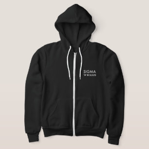 Camiseta Declaração de Mentalidade da Mulher Sigma Preta