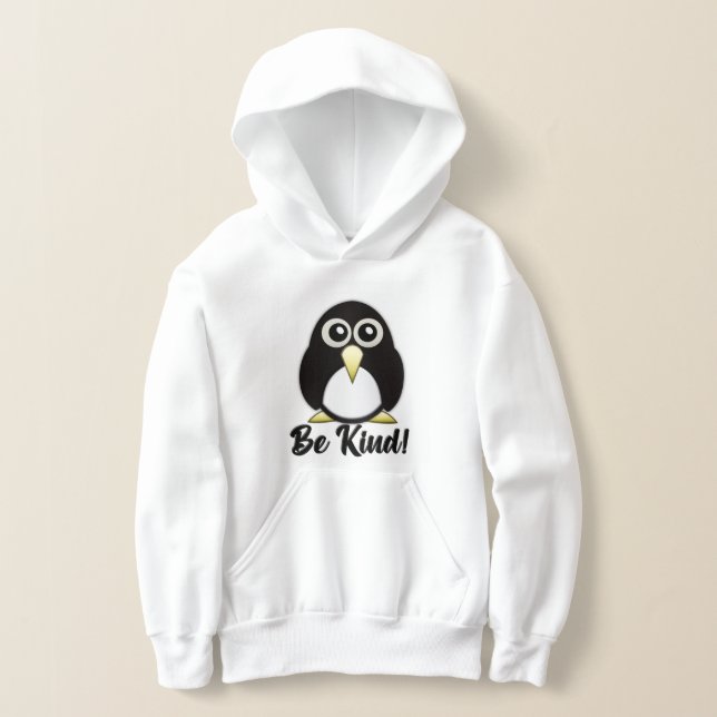 Camiseta Declaração de pinguim/Hoodie de pulso de mensagens (Postura )