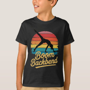 Camiseta Declaração de Posição de Yoga Retro Boom Ckbend At