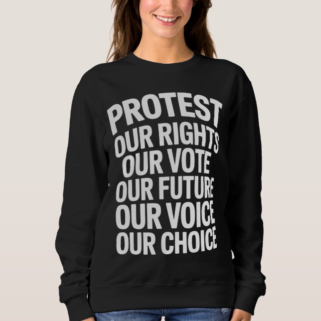 Camiseta Declaração de Protesto Sem Interferência: Nossos D (Frente)